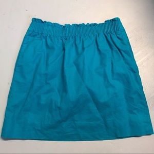 J.Crew teal linen skirt